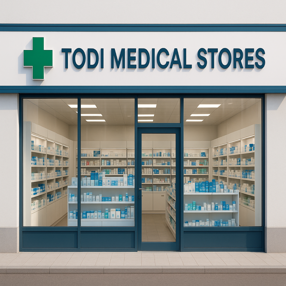 can you try to fit todi medical stores in 1 line